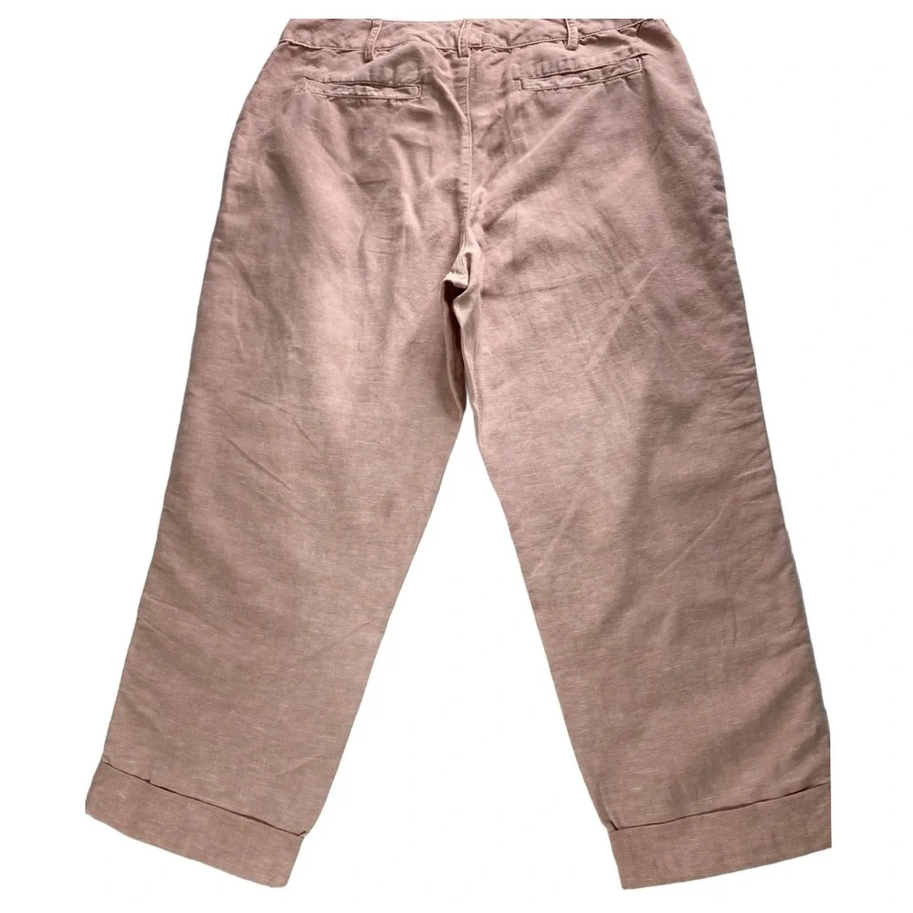 Coldwater Creek NWT Pale Mauve Lace Trim Cuffed Ankle Pant - Size 10 - Picture 4 of 16